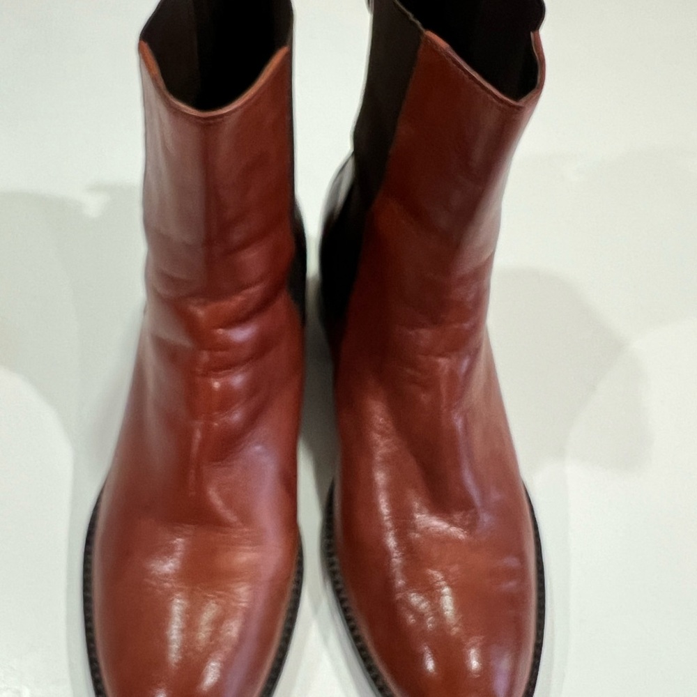 Cole Haan Chestnut Leather Women Boot